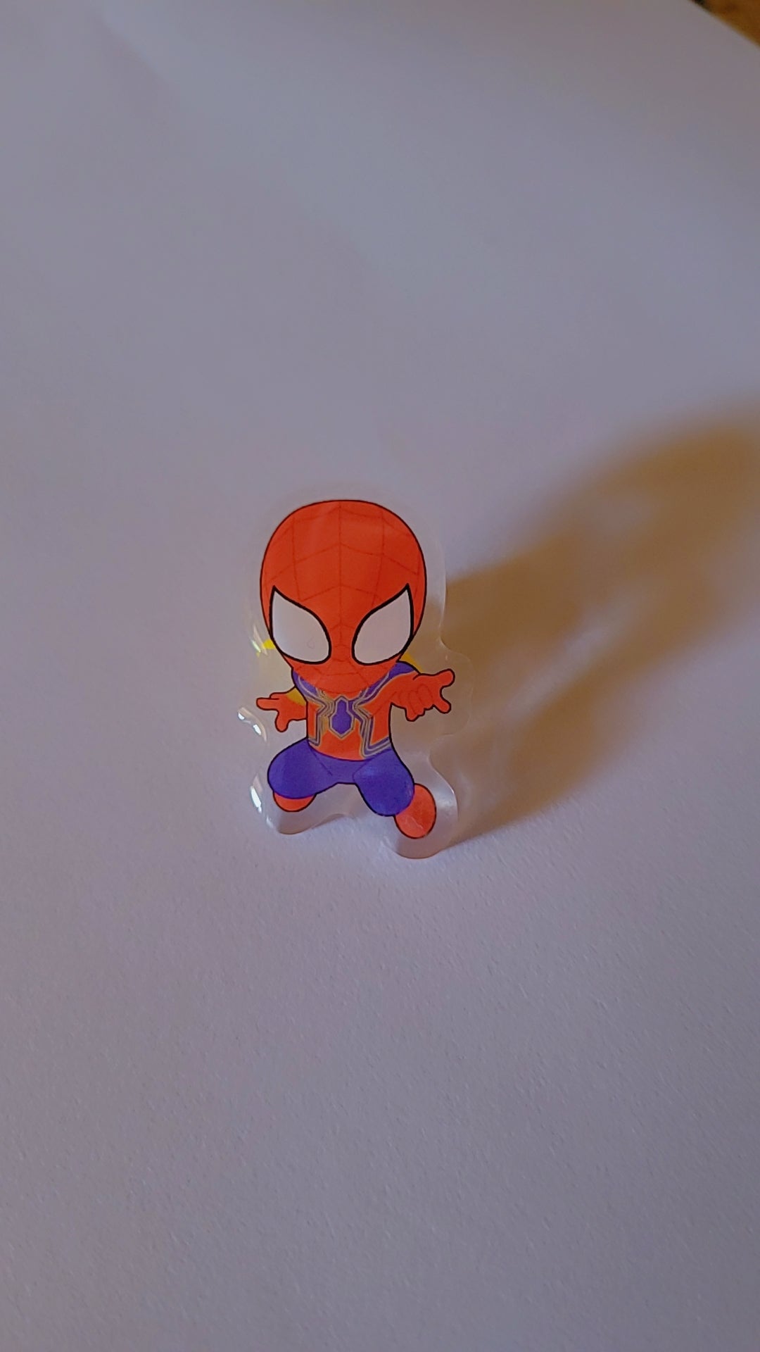 Spider boy acrylic pin